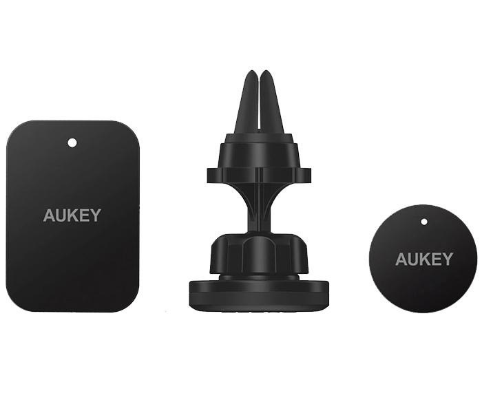 Aukey HD-C23 360 Degree Rotatable Air Vent Magnetic Car Phone Holder - Black - Zoom Image 4