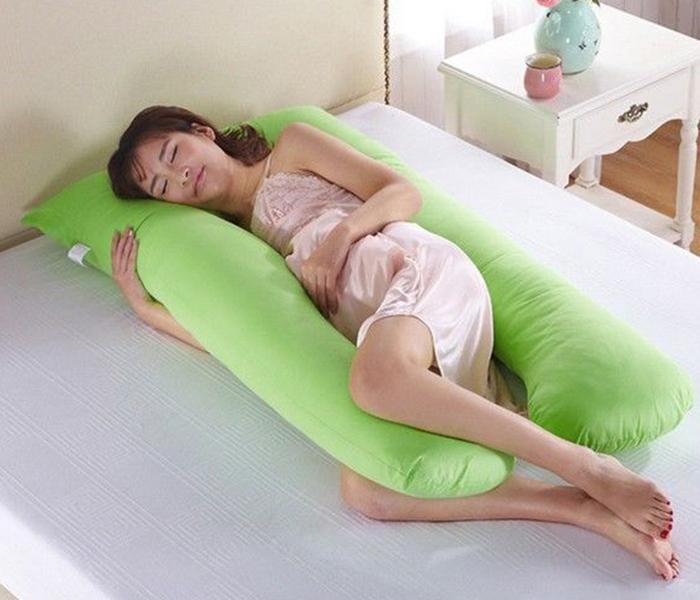 Extra Comfort U-Shaped Maternity Full Body Support Pillow Case - Green - Zoom Image 4