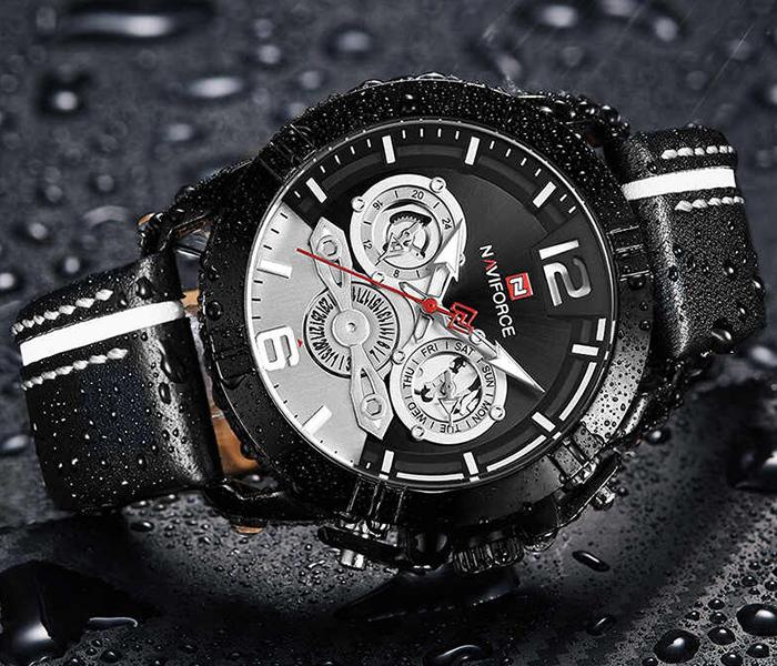 Naviforce NF9168 Luxury Quartz Sport Watch for Men - Black - Zoom Image 2