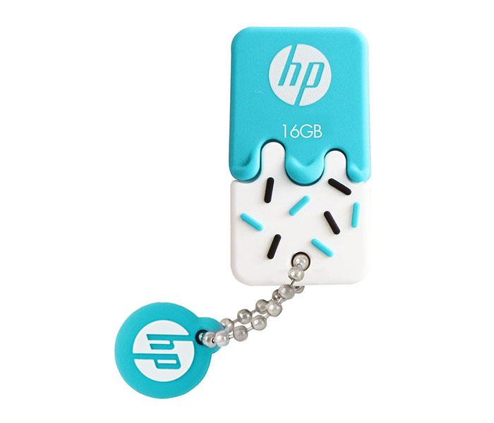 HP V178B 16GB Ice Cream Shape USB Flash Drive with Keychain - Blue - Zoom Image 1