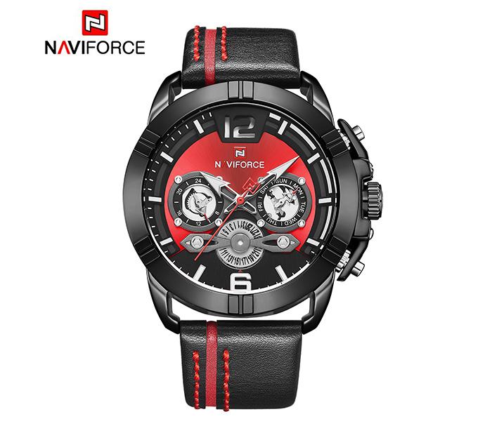 Naviforce NF9168 Luxury Quartz Sport Watch for Men - Red - Zoom Image 1