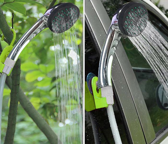 As Seen On TV Compact Handheld Rechargeable Camping Showerhead with USB Charging Plug - White - Zoom Image 1