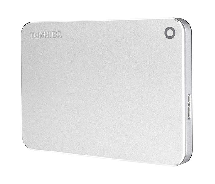 Toshiba HDTW210ES3AA 1TB Canvio Premium Portable External Hard Drive - Silver Metallic - Zoom Image 2