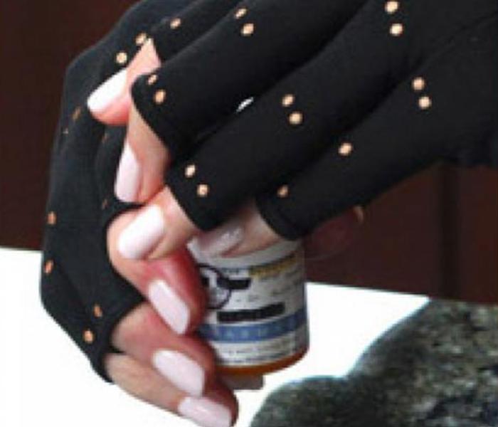 Magnetic Therapy Anti Arthritis Copper Hands Pain Relief Compression Gloves - 2 Pieces, Black - Zoom Image 5