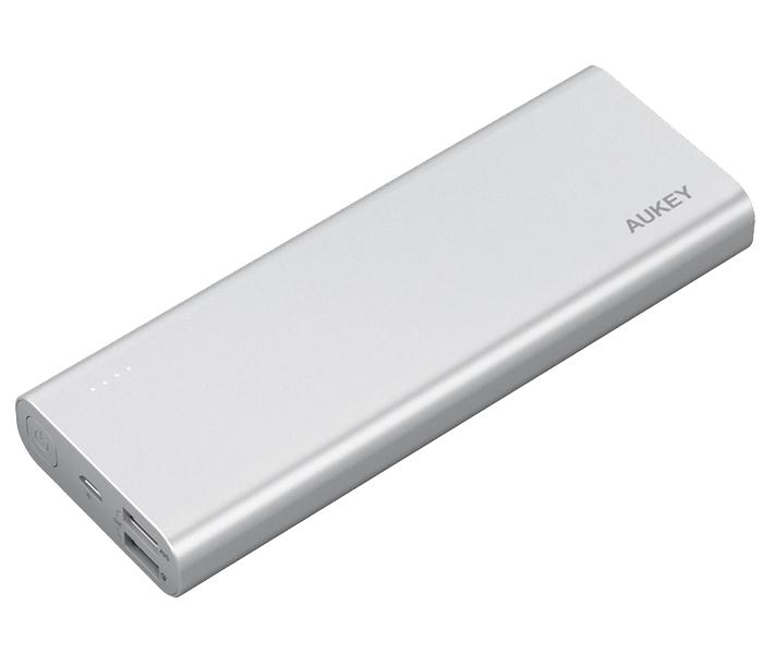 Aukey PBAT20 20100mAh QC 3.0 Dual Port Power Bank - Silver - Zoom Image 2