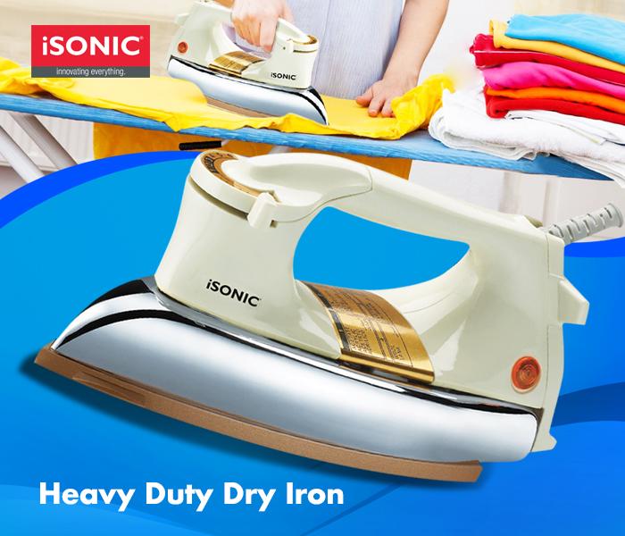 iSonic IN 22 Heavy Duty Dry Iron - White, 1200W - Zoom Image 2