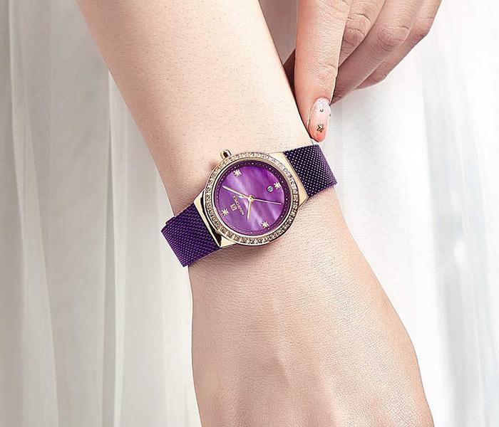 Naviforce NF5005 Luxury Famale Multi-Function Quartz Fashion Watch - Purple - Zoom Image 2