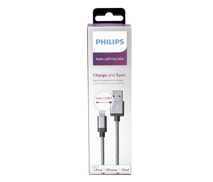 Philips DLC2508N iPhone Sync and Charge Lightning to USB cable - Silver, 1.2 Meter - Zoom Image 5