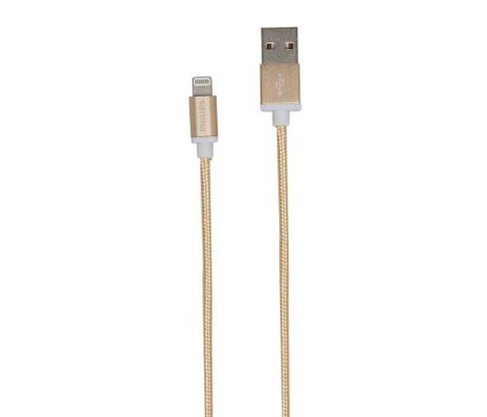 Philips DLC2508G iPhone Sync and Charge Lightning to USB cable - Gold, 1.2 Meter - Zoom Image 1