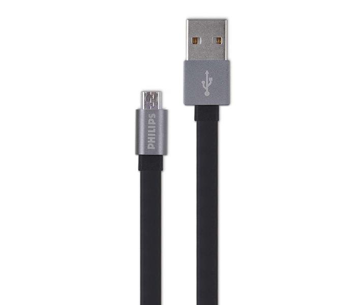 Philips DLC2518F Sync and Charge USB to Micro USB Cable - Black, 1.2 Meter - Zoom Image 2