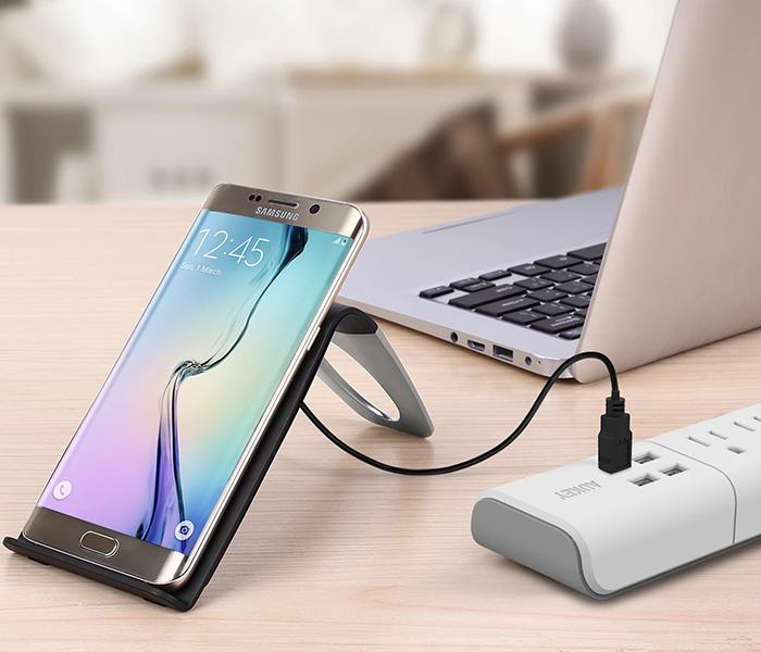 Aukey LC-C1 Qi Wireless Charging Stand with Three Coils - Black - Zoom Image 6