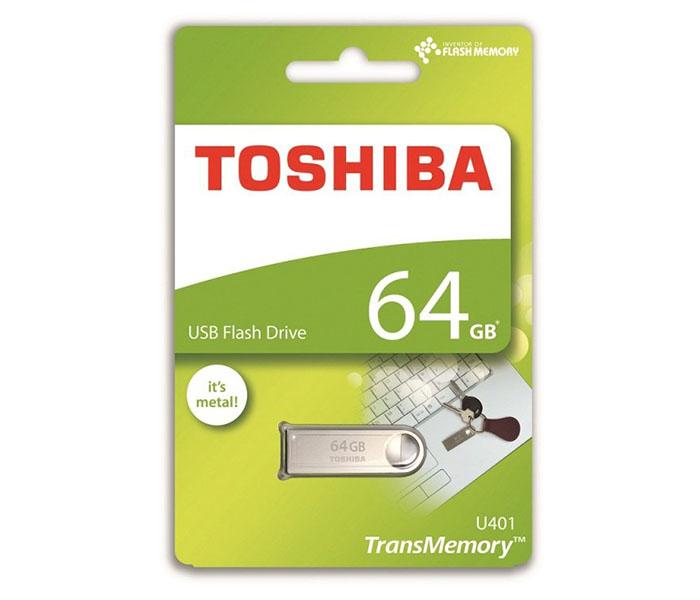 Toshiba U401 64GB TransMemory USB 2.0 Flash Drive - Silver - Zoom Image 2