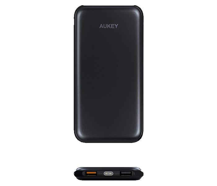 Aukey PB-T18 10000mAh QC 3.0 Dual Port Power Bank - Black - Zoom Image 1