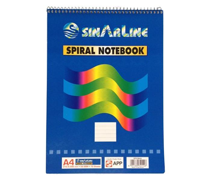 Sinar Line TPA4 56gsm A4 Top Spiral Pad - 70 Sheets - Zoom Image