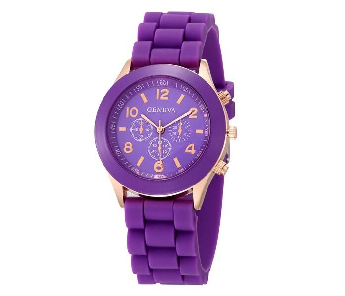 Geneva Silicone Band Woman Watch - Blue - Zoom Image