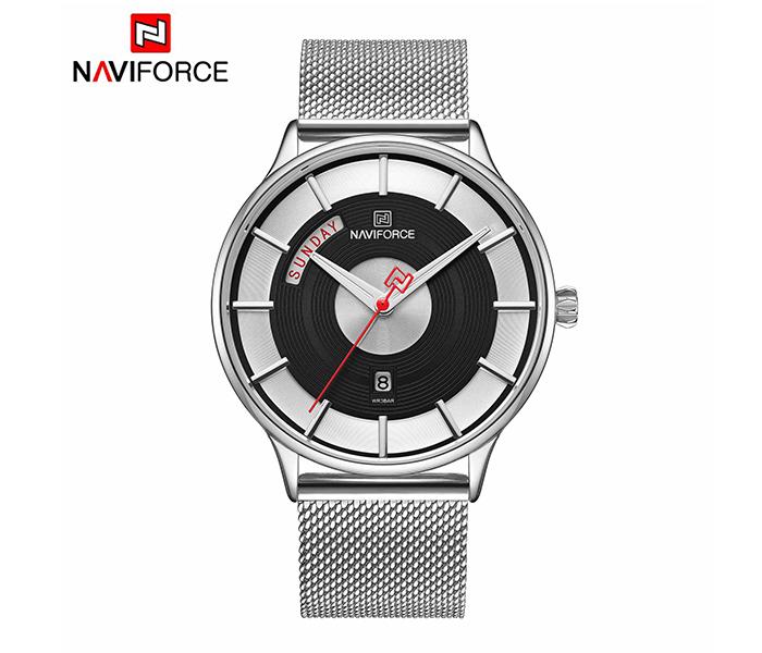 Naviforce NF3007 Luxury Brand Sports Stainless Steel Watch for Men - Silver - Zoom Image 5