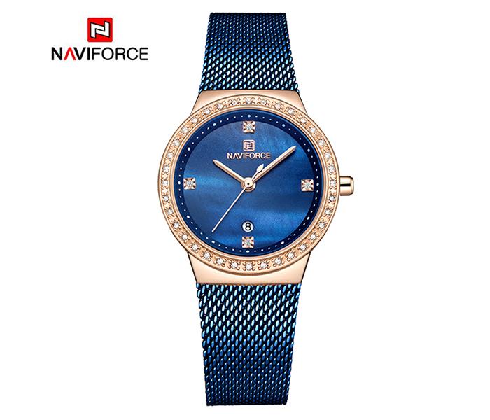 Naviforce NF5005 Luxury Famale Multi-Function Quartz Fashion Watch - Blue - Zoom Image 3