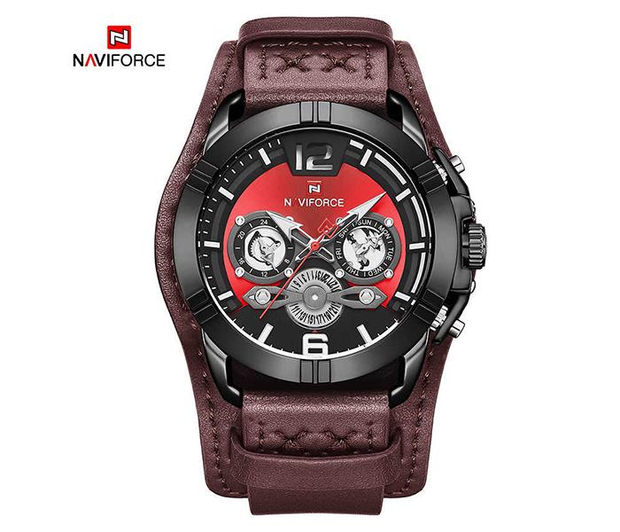 Naviforce NF9162 Luxury Brand Waterproof Sport Watch for Men - Red - Zoom Image 4