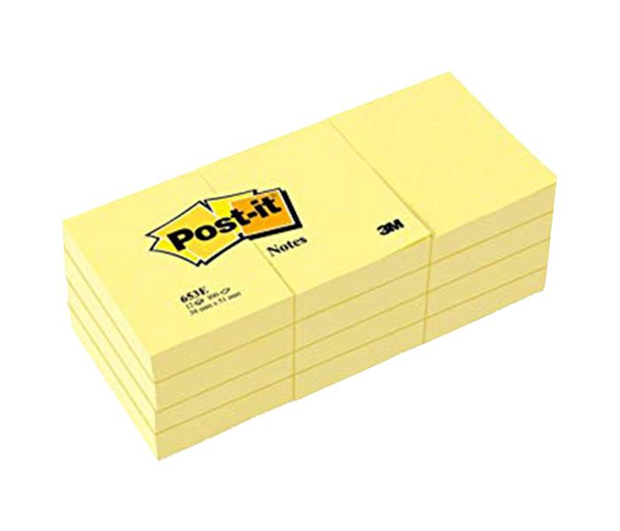 3M PO2153M Post it 1.5 x 2-inch Sticky Note - 12 Pads, Yellow - Zoom Image