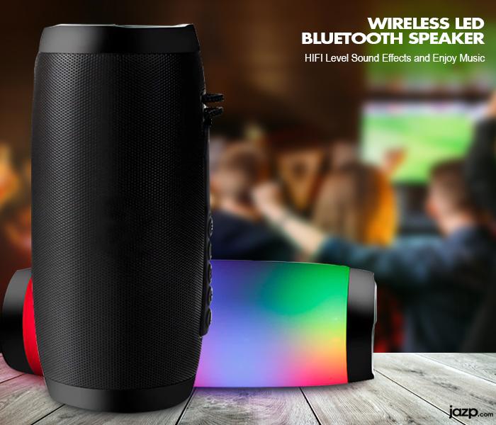 10 Watts Wireless Bluetooth Speaker With Colorful LED Light JA171 - Multi Color - Zoom Image 2