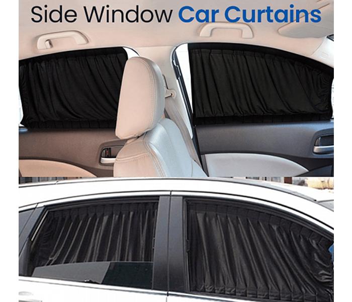 Offal OMO Side Window Car Curtains & UV Sunshades Drape Window Shield - Black - Zoom Image 3