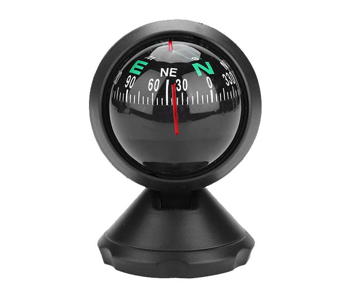 Car Dash Board Compass with Adjustable Bottom Stick - Black - Zoom Image 3