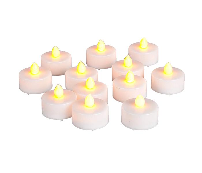 Taqdeer A245-12 Battery Operated Flameless Candles with Soft Flicker - 12 Pieces - Zoom Image 1