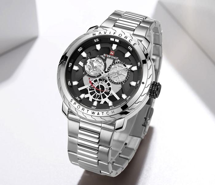 Naviforce NF9158 Stainless Steel Fashion Wrist Watch for Men - Silver - Zoom Image 2