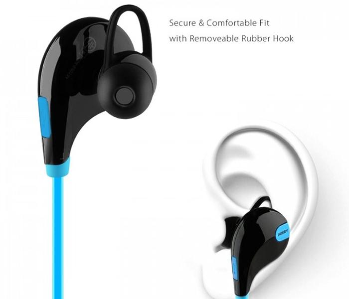 Aukey EP-B4 Bluetooth 4.1 Wireless Stereo Sport Earphones with Mic - Blue - Zoom Image 3