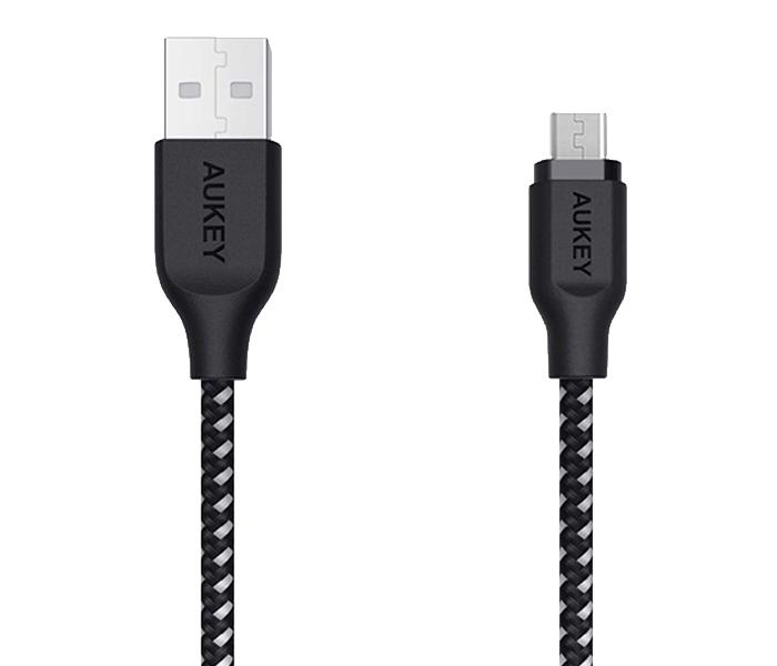 Aukey CB-AM1 1.2m Nylon Braided Micro USB Cable - Black - Zoom Image 4