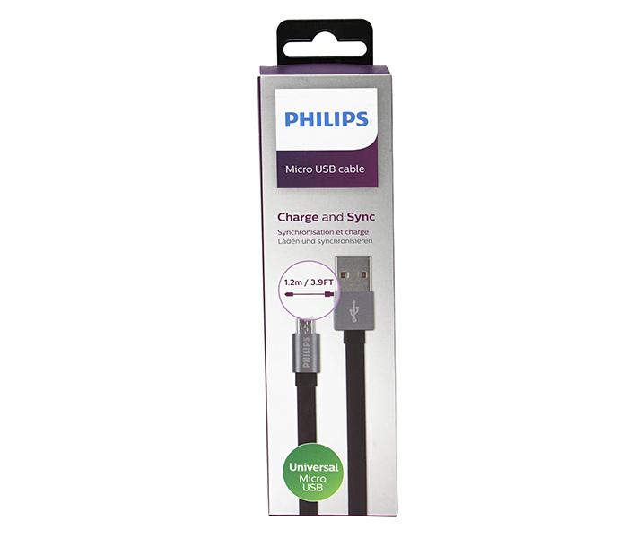 Philips DLC2518B Sync and Charge USB to Micro USB Cable - Black, 1.2 Meter - Zoom Image 5