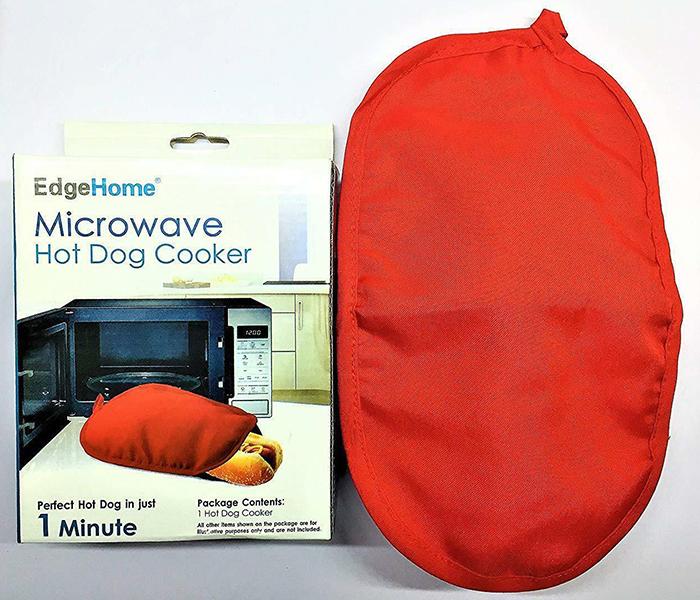 Edge Home Microwave Hot Dog Cooker with Reusable Bag - Red - Zoom Image 2