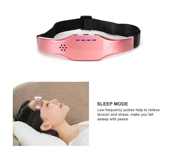 Wireless Intelligent Migraine Pressure Head Therapy Massager Device for Relieve Tension & Sleep - Pink - Zoom Image 3