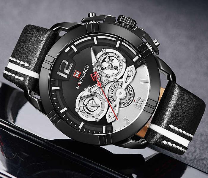 Naviforce NF9168 Luxury Quartz Sport Watch for Men - Black - Zoom Image 1