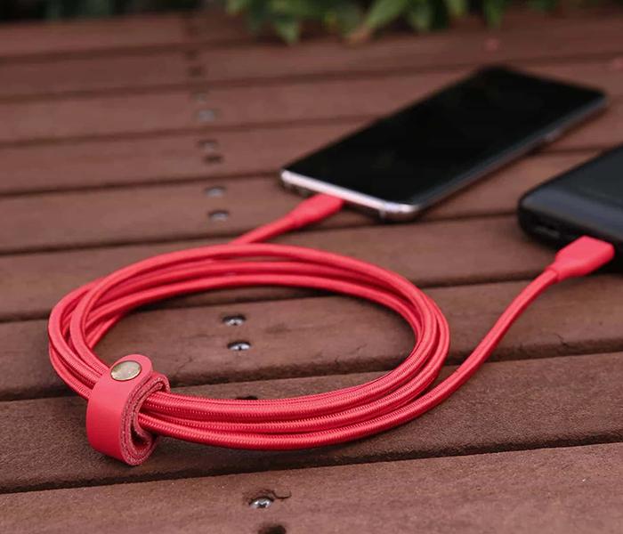 Aukey CB-AC2 2m Nylon Braided USB 3.1 to C Cable - Red - Zoom Image 6