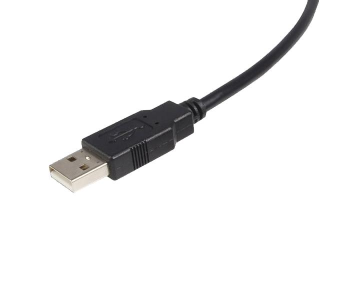 10 Feet High Speed Certified USB 2.0 Cable - Black - Zoom Image 1