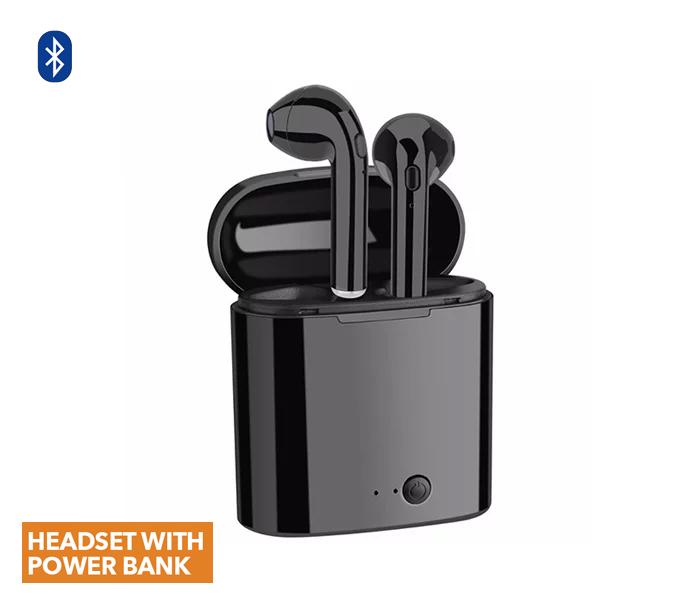  Twin Bluetooth Headset With Power Bank, Black - Zoom Image 5