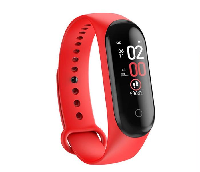 Smart Bluetooth Sports Bracelet Fitness Band With Heart Rate Monitor For Android & iOS for Zen M4 - Red - Zoom Image 1