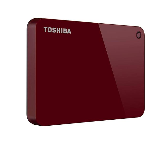 Toshiba HDTC910ER3AA 1TB Canvio Advance Portable External Hard Drive - Red - Zoom Image 2