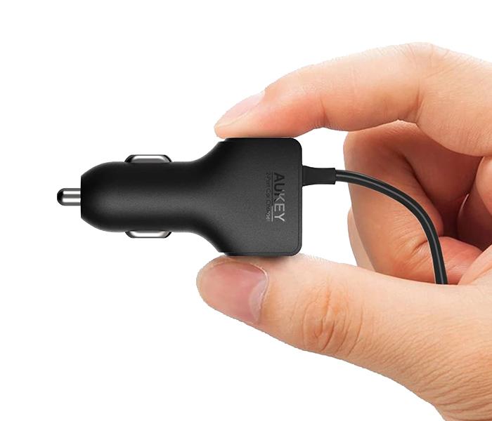 Aukey CC-Y4 USB-C Dual Port Car Charger - Black - Zoom Image 2