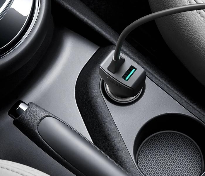 Aukey CC-Y4 USB-C Dual Port Car Charger - Black - Zoom Image 5