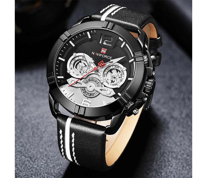 Naviforce NF9168 Luxury Quartz Sport Watch for Men - Black - Zoom Image 4