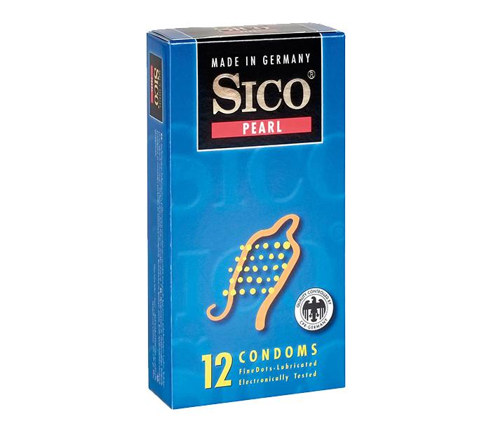 Sico Pearl Condoms Pack - 12 Pieces, Blue - Zoom Image