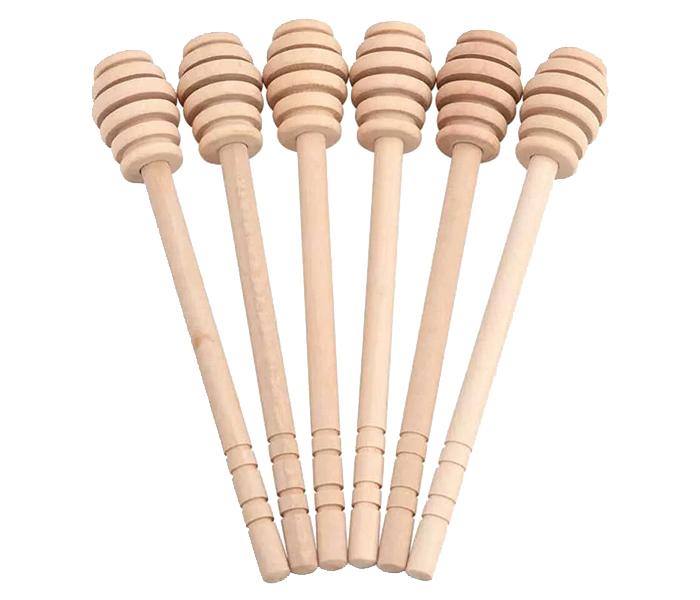 6 Pieces Wooden Honey Stick - Wood Colour - Zoom Image 3