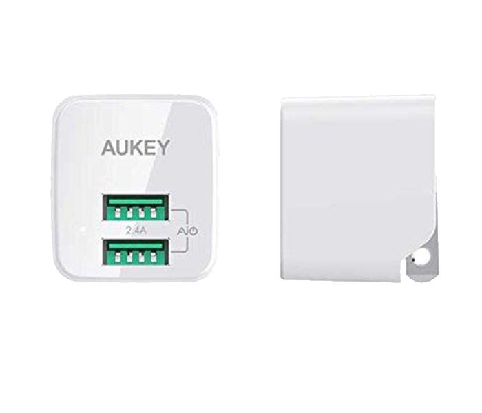 Aukey PA-U32 3 Pieces Dual Port Wall Charger - White - Zoom Image 1