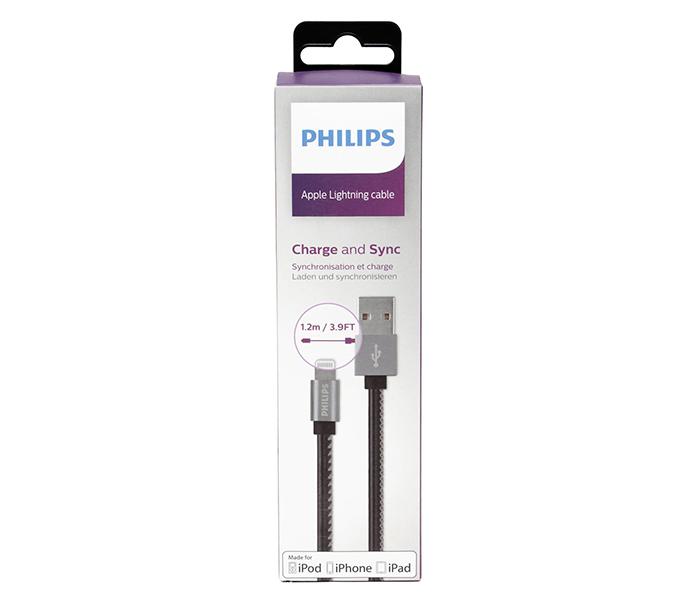 Philips DLC2508B iPhone Sync and Charge Lightning to USB cable - Black, 1.2 Meter - Zoom Image 4