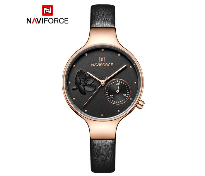 Naviforce NF5001 Women Quartz Multi-Function Fashion Bracelet Watch - Black - Zoom Image 3