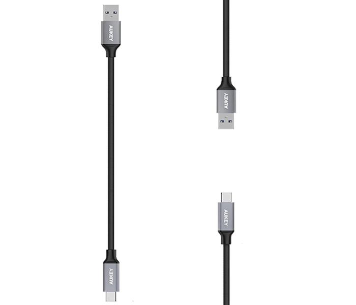 Aukey CB-CD2 1m Nylon Braided USB 3.0 to C Cable - Grey - Zoom Image 5