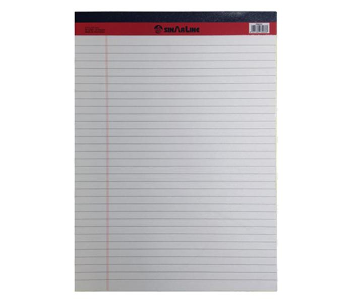 Sinar Line LEGA4WH 56gsm A4 Line Ruled Legal Pad - 50 Sheets, White - Zoom Image