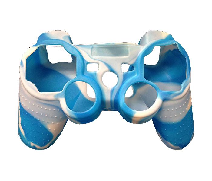 Anti-Slip Silicone Skin Protective Cover for Joystick - Blue & White - Zoom Image 2